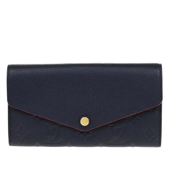 LOUIS VUITTON Portefeuille Sarah Wallet Monogram Empreinte Blue 35EE082